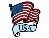Dibujo Bandera de los Estados Unidos pintado por marctorres