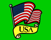 Dibujo Bandera de los Estados Unidos pintado por Ninilagata
