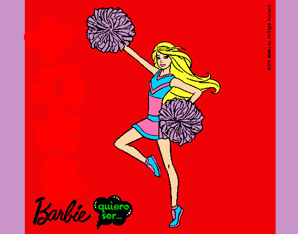 Dibujo Barbie animadora pintado por melani123