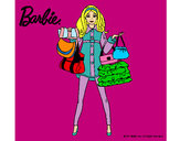 Dibujo Barbie de compras pintado por melani123