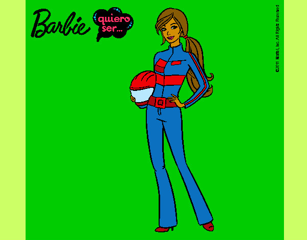 Barbie piloto de motos