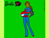 Dibujo Barbie piloto de motos pintado por queyla