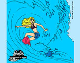 Dibujo Barbie practicando surf pintado por yolenny