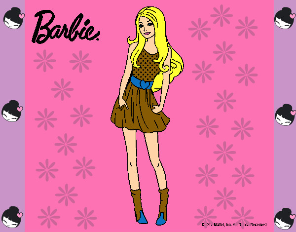 Dibujo Barbie veraniega pintado por melani123