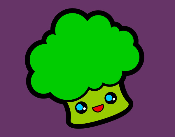 Dibujo Brócoli sonriente pintado por cami444