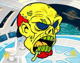 Dibujo Cabeza de zombi pintado por Alberto23