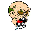 Dibujo Cabeza de zombi pintado por fkek