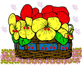 Dibujo Cesta de flores 12 pintado por chino31108