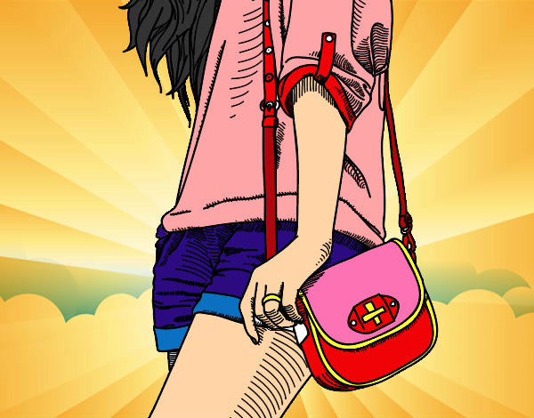 Dibujo Chica con bolso pintado por NICOBKN123