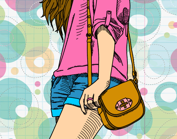 Dibujo Chica con bolso pintado por rocioms