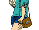 Dibujo Chica con bolso pintado por Zorua