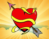Dibujo Corazón con flecha III pintado por solana1611