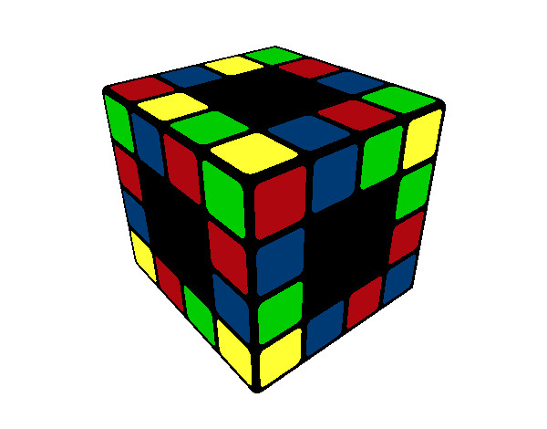 Dibujo Cubo de Rubik pintado por magacawo 