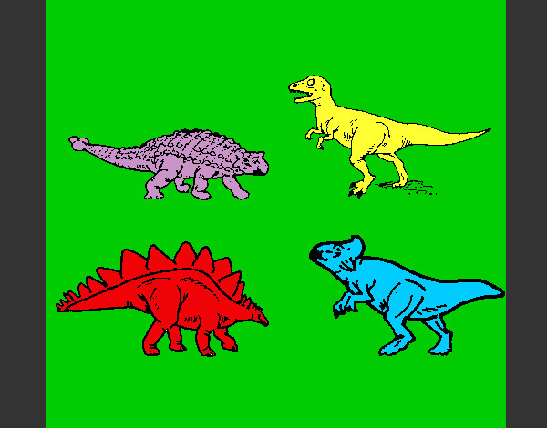 Dibujo Dinosaurios de tierra pintado por servain