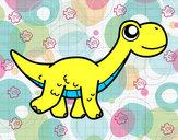 Dibujo Diplodocus feliz pintado por cucui1233