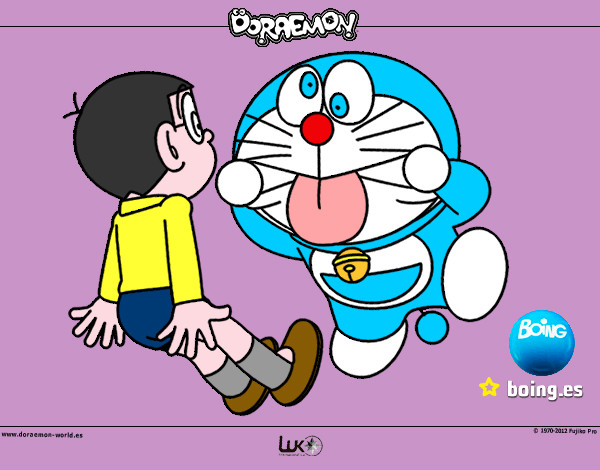 Dibujo Doraemon y Nobita pintado por IreneLOVE