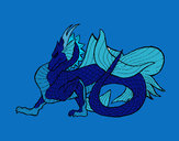 Dibujo Dragón de mar pintado por Ladyneriss