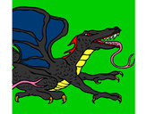 Dibujo Dragón réptil pintado por paticla21