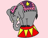 Dibujo Elefante actuando pintado por carliitaa