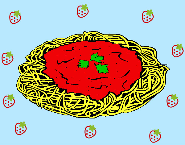 Dibujo Espaguetis con queso pintado por thalia