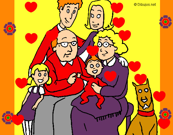 Dibujo Familia pintado por renati