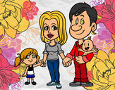 Dibujo Familia feliz pintado por haize