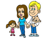 Dibujo Familia feliz pintado por lidia12