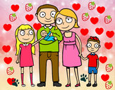 Dibujo Familia unida pintado por antoniabet