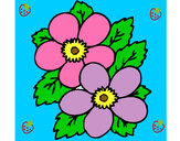 Dibujo Flores 1 pintado por princesta1