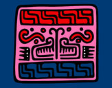 Dibujo Inscripción maya pintado por salmata