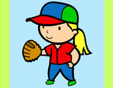 Dibujo Jugadora de béisbol pintado por queyla