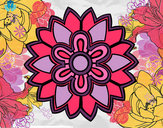 Dibujo Mándala con forma de flor weiss pintado por sara_11_bl