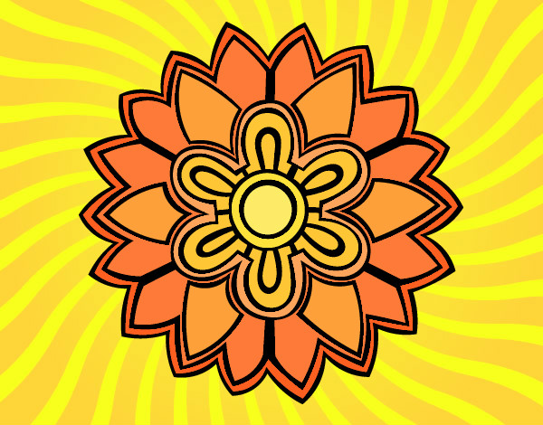 mandala con forma de flor weiss