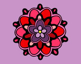 Dibujo Mándala con una flor pintado por cassandra1