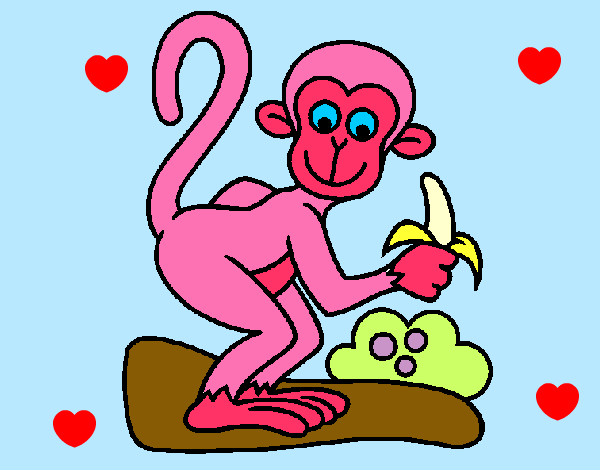 mono rosado