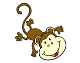 Dibujo Mono gracioso pintado por choki