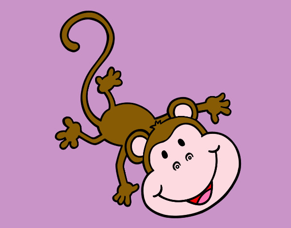Dibujo Mono gracioso pintado por davitd
