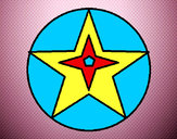 Dibujo Pelota estrella pintado por Helga