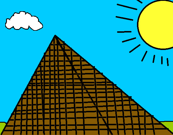 Dibujo Piramide pintado por Helga