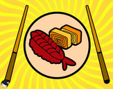 Dibujo Plato de Sushi pintado por Nelymar