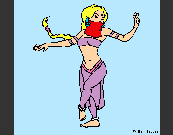 Dibujo Princesa mora bailando pintado por solana1611