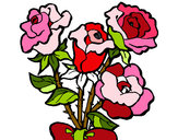 Dibujo Ramo de rosas pintado por bemones13