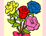 Dibujo Ramo de rosas pintado por gene58