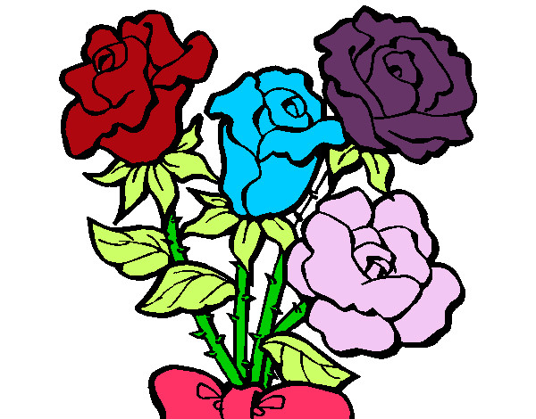 Dibujo Ramo de rosas pintado por princesa84