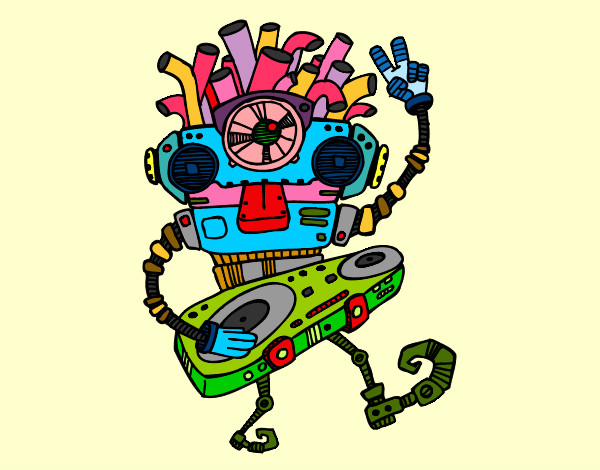 Dibujo Robot DJ pintado por Gianelitha