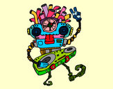 Dibujo Robot DJ pintado por Gianelitha