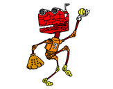 Dibujo Robot jugando al béisbol pintado por wilderXULO