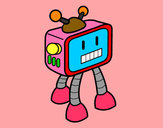 Dibujo Robot televisivo pintado por izan4
