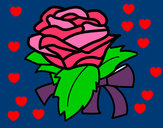 Dibujo Rosa, flor pintado por jotake