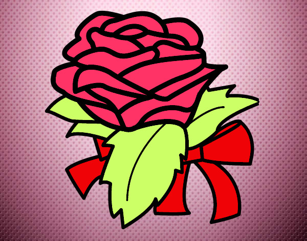 Dibujo Rosa, flor pintado por uvita888